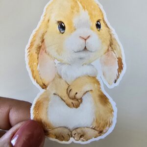Brown rabbit sticker