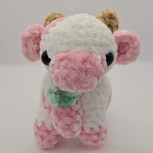 Crochet cow plush
